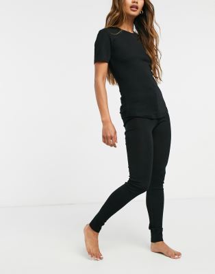 Lindex Svarta Leggings I 100 Merinoull Asos