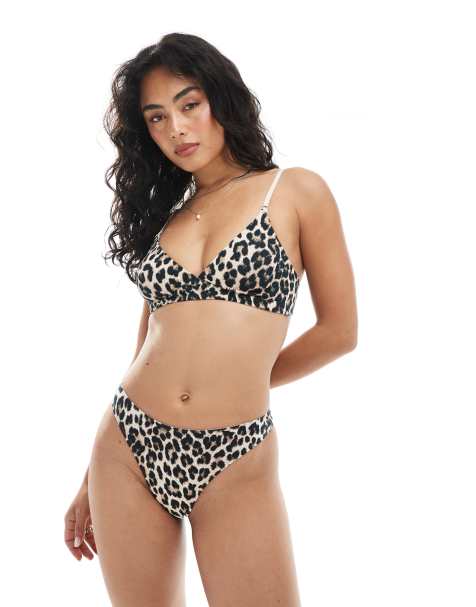 Lindex thong in leopard print - view 1