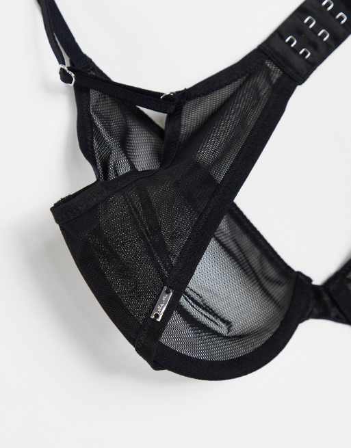 Lindex – Tina – Svart bygelbehå av skir mesh, 4 av 4