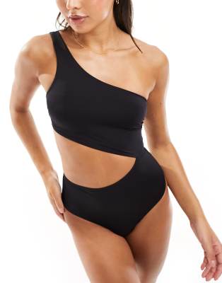 Lindex Trina Cut Out Swimsuit In Black