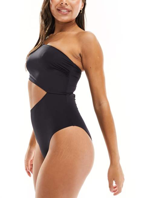 Lindex Trina cut out swimsuit in black | ASOS