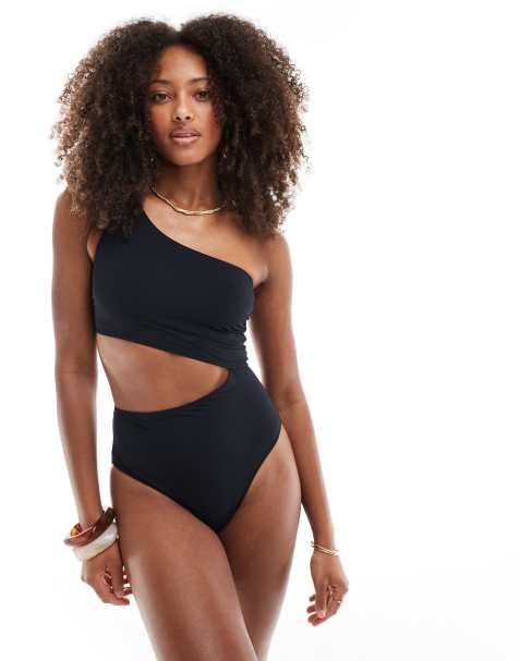 Lindex Trina cut out swimsuit in black - view 1