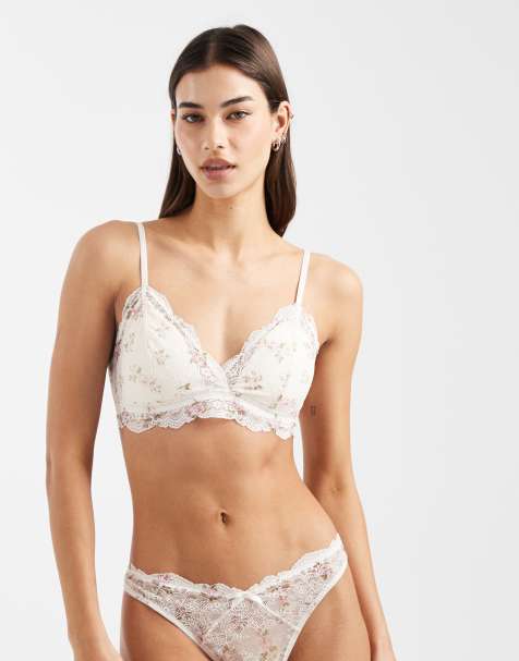 Lindex – Valerie – Vitt set i blommig spets - view 1