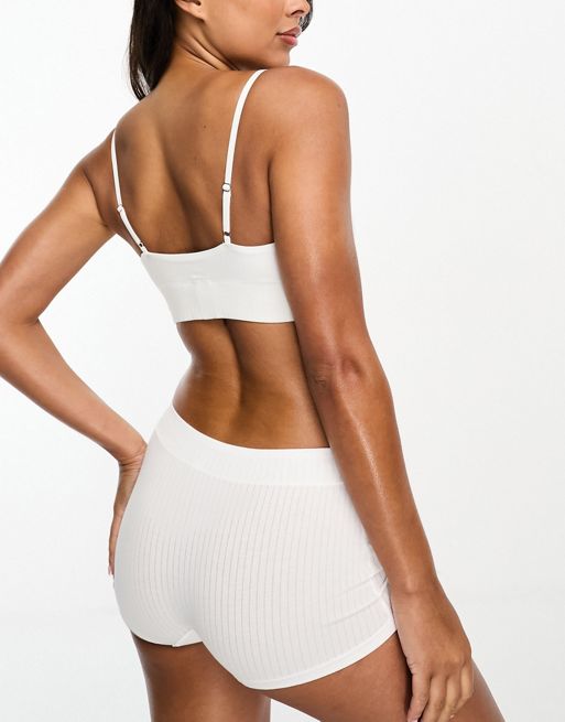Cotton:On seamless triangle padded bralette in white
