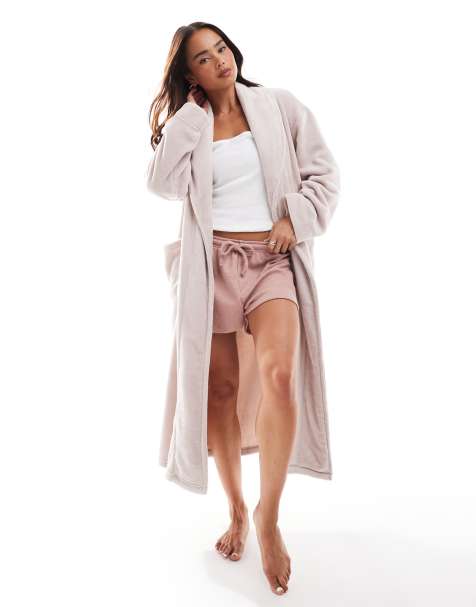 Lindex - Vestaglia in pile marrone - view 1
