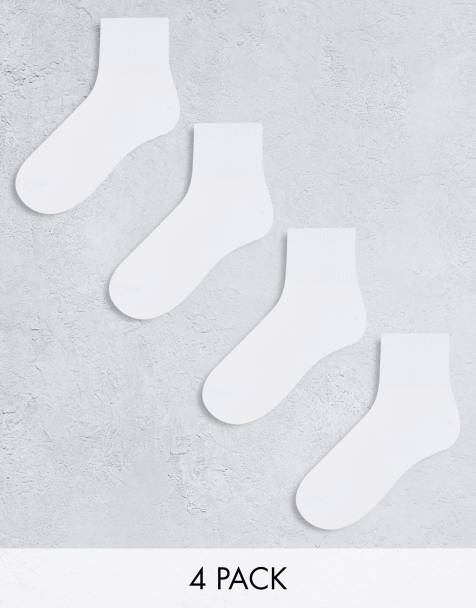 Lindex – Vita ribbade ankelstrumpor för träningen, 4-pack - view 1