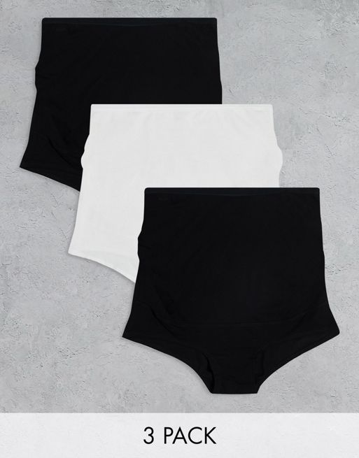 Lindex - Zwangerschapskleding - Set van 3 onderbroeken in zwart en wit