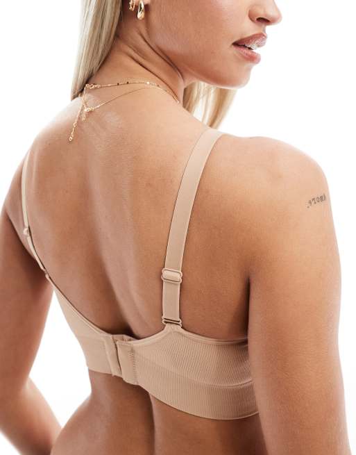 Lindex - Zwangerschapskleding - Vollere buste - Naadloze bralette in beige, 3 van 4