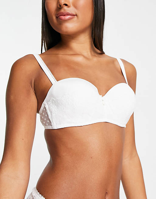 Lingadore labrya strapless bra in off white