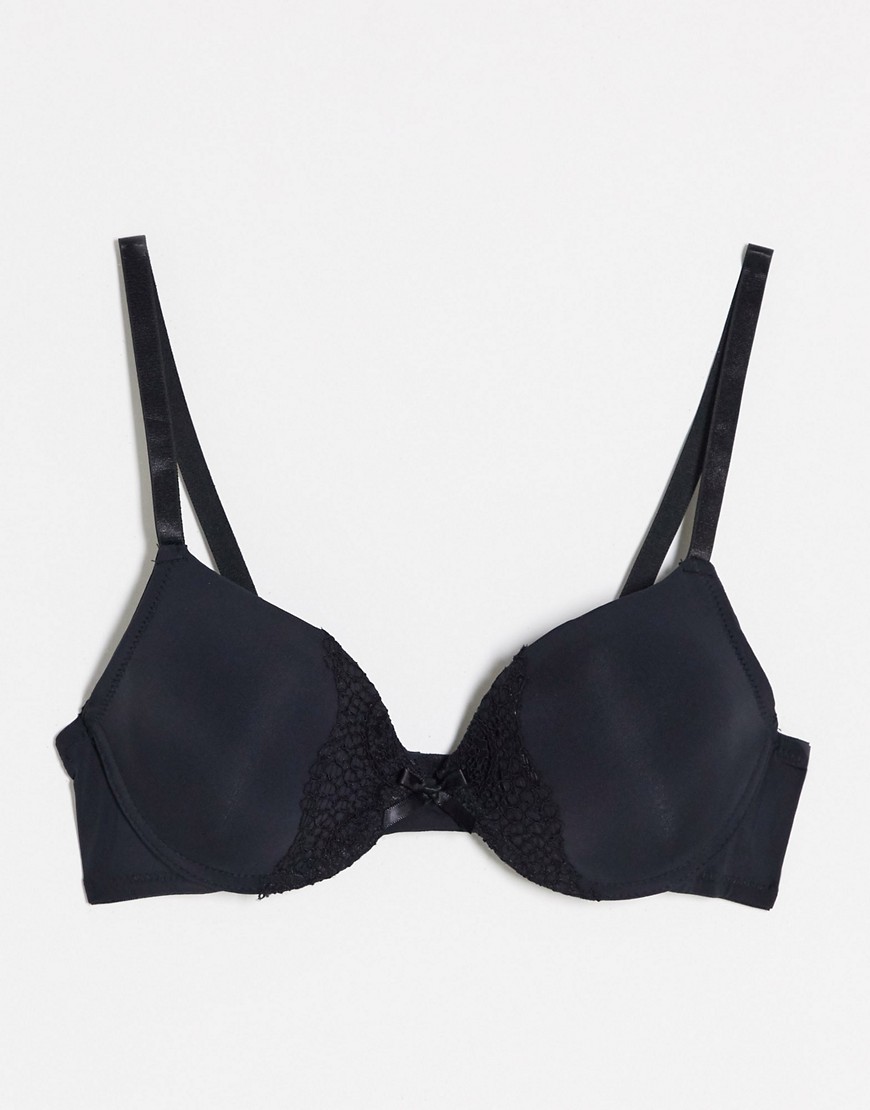 Lingadore padded lace butterfly bra in black