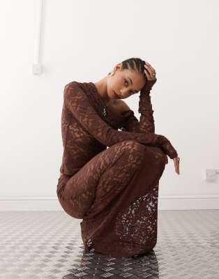 LIONESS ASYMMETRIC LACE TOP