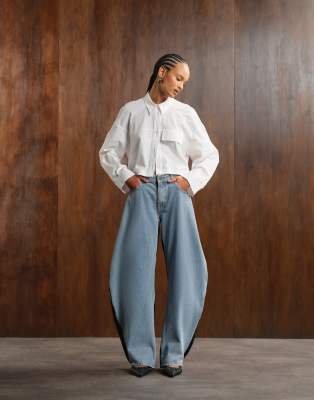 LIONESS HORSESHOE BARREL LEG JEANS