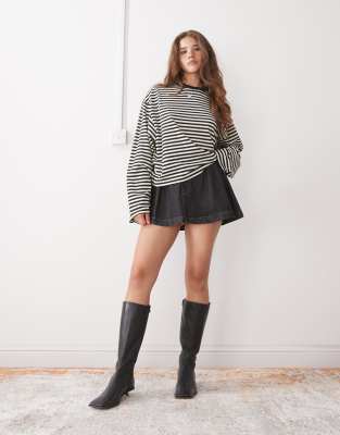 Lioness Bloom Cotton Long Sleeve Crew Neck Boxy T-shirt In Multi