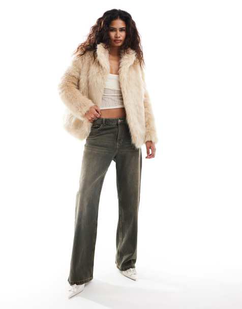 Lioness - Cappotto in pelliccia sintetica beige - view 1