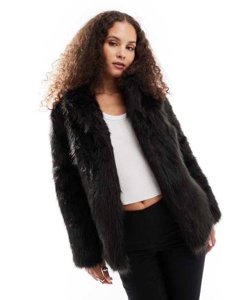 Lioness - Cappotto in pelliccia sintetica nero - view 1