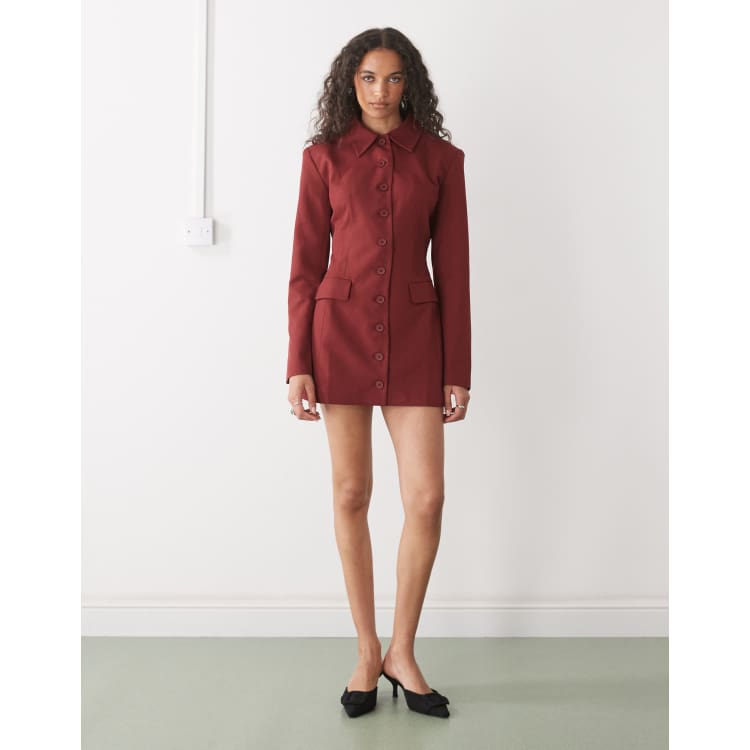 green emerald velvet dress NOELIA Satin Blazer Mini Dress With Embellished Corset In Emerald Gree main image 0
