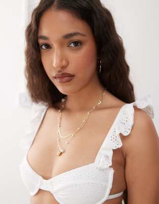 Lioness Daydream Eyelet Ruffle Strap Underwire Bikini Top