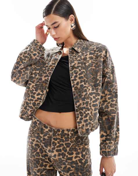 Lioness denim jacket co-ord in leopard - view 1