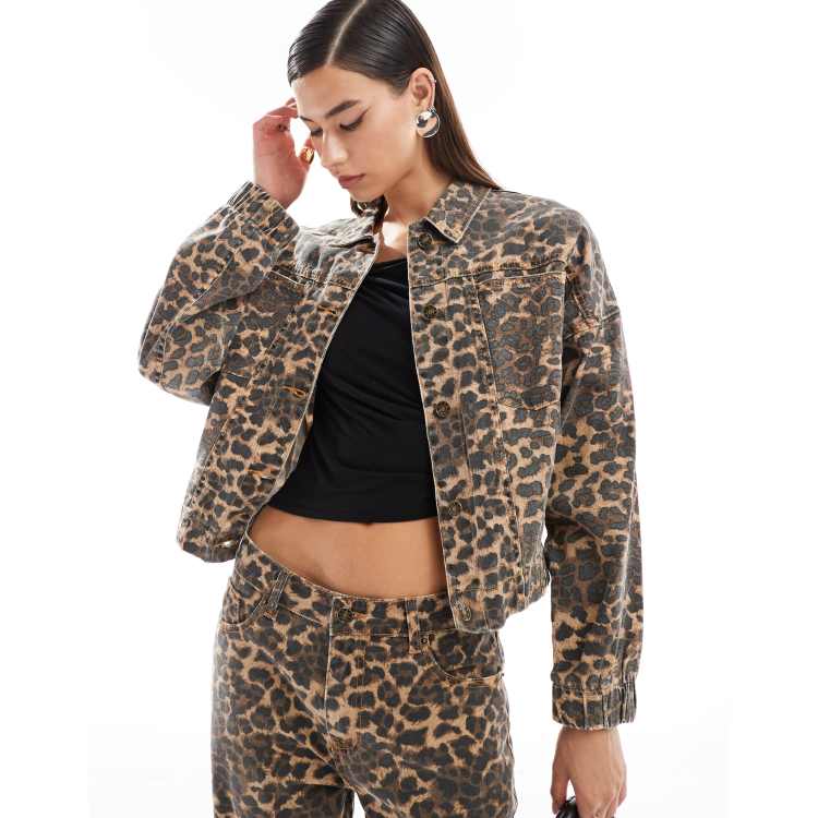 ジャケット・アウター FENDI jeans leopard pattern jacket Vintage Fendi Tiger Twill Logo Jean Jacket – Recess