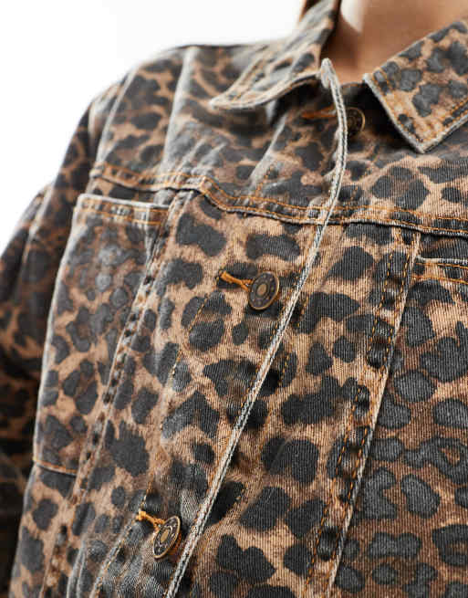 Lioness denim jacket in leopard - part of a set | ASOS