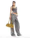 [Lioness] Lioness denim jeans with cross waist in washed grey (part of a set) 14 Washed grey