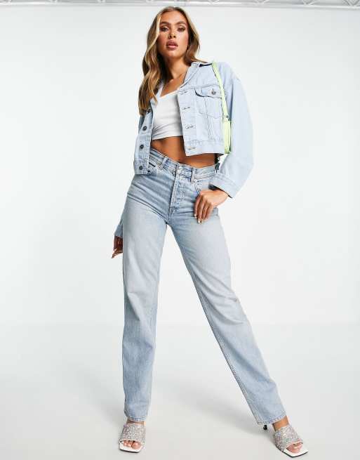 Lioness easy rider denim jacket in light wash | ASOS