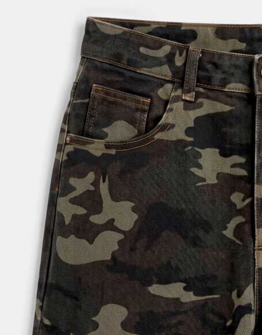 Lioness eksklusive Horseshoe barrel-leg jeans i camo, 8 af 9