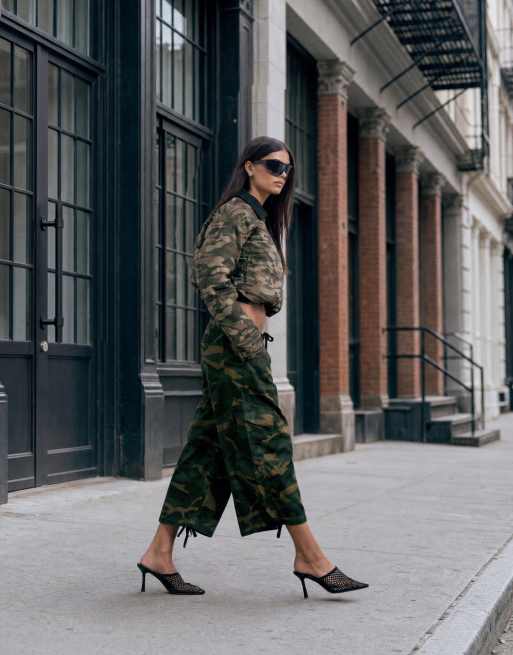 Lioness exclusive Frankie tie detail cropped wide leg capri pants
