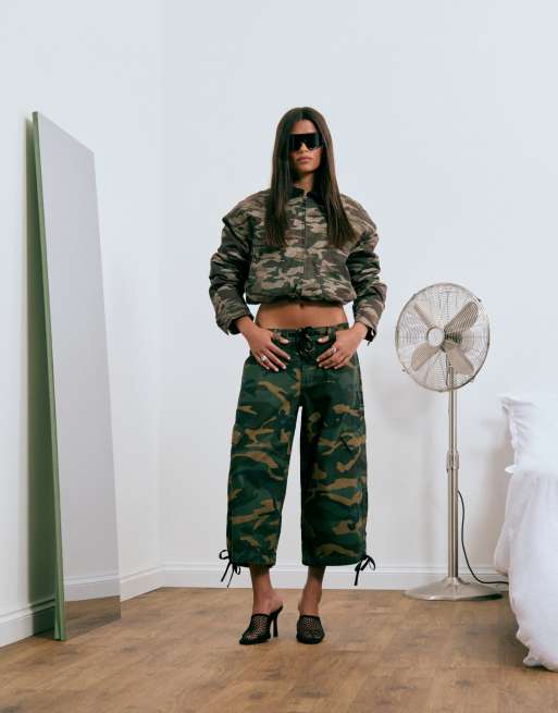 Lioness exclusive Frankie tie detail cropped wide leg capri pants