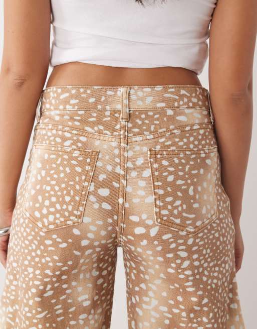 Lioness - Exclusive - Horseshoe jeans met barrel-pijpen en hertenprint, 4 van 5