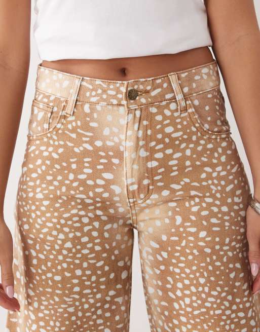 Lioness - Exclusive - Horseshoe jeans met barrel-pijpen en hertenprint, 5 van 5