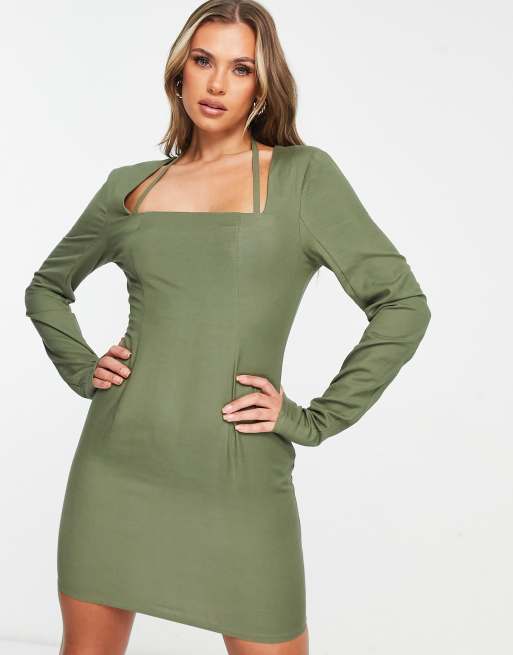 Lioness hacienda mini dress in khaki