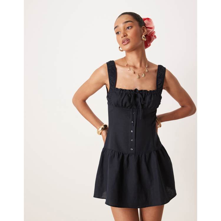 knee length dresses for ladies Candid Moment Strappy Cowl Back Sequin Mini Dress Black– Selfie Leslie main image 0