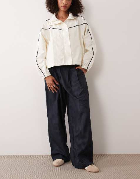 Lioness Hills straight leg pant in pinstripe blue - view 1