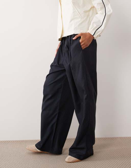 Lioness Hills straight leg pant in pinstripe blue, 3 of 5