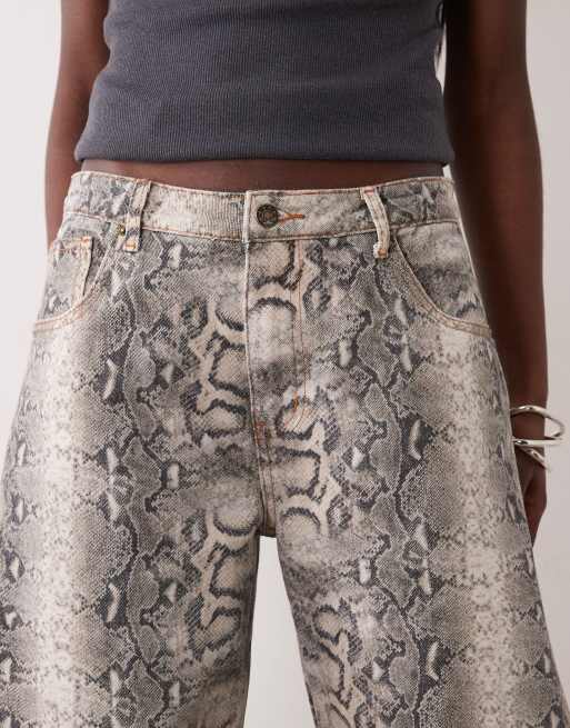 Lioness - Horseshoe - Vaqueros de pernera barrel con estampado de serpiente, 5 de 5
