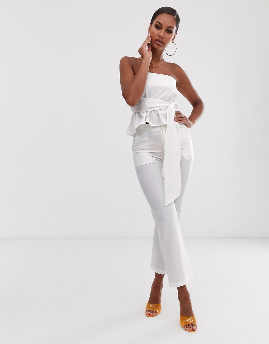 Lioness Jetsetter tailored trouser in white