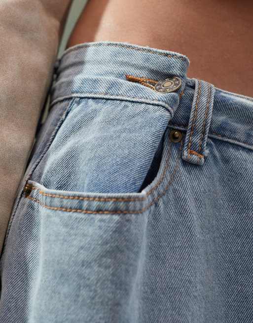 Lioness – Ljusblå jeans med vida ben och låg och justerbar midja, 3 av 5