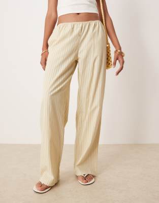 Lioness Low Rise Wide Leg Poplin Pants