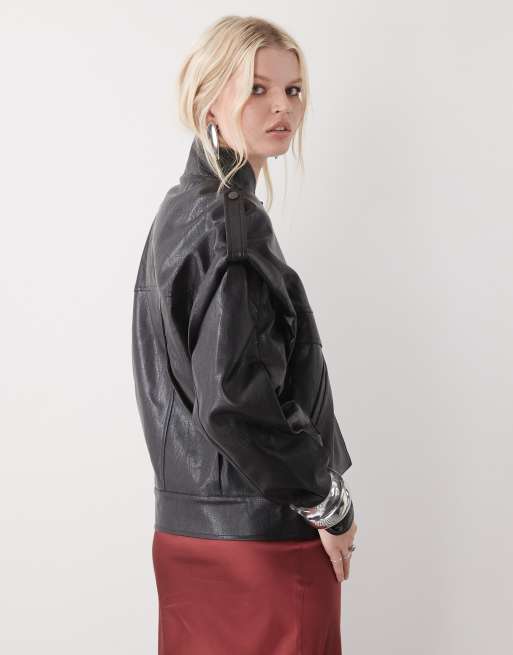 【OF ALL FORM】POCKET DETAIL LEATHERBOMBER Over 400 days in development! Very limited, shipping immediately