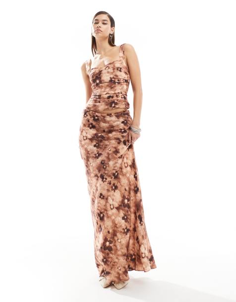 Lioness maxi skirt in chocolate floral (part of a set) - view 1