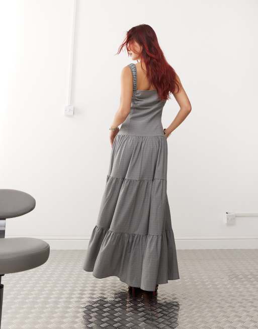 slim fit dress slacks Lioness Soho Grey Mini Dress main image 1
