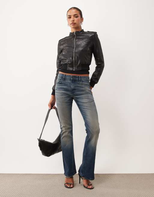 Lioness moto faux leather jacket in black, 3 of 4