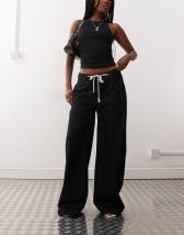 COLLUSION knitted stripe football sweater jumper in blue