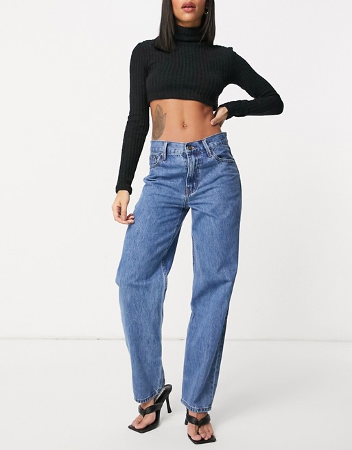 Lioness old faithful straight leg jeans in blue