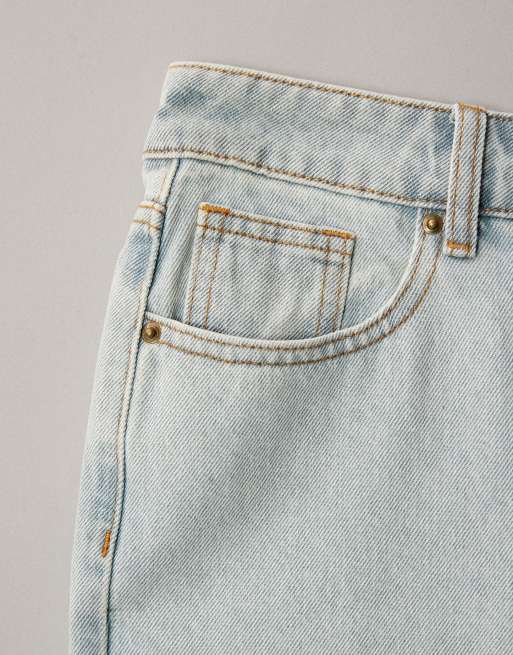 Lioness Penny asymmetric button detail relaxed leg jeans in light wash, 7 of 7