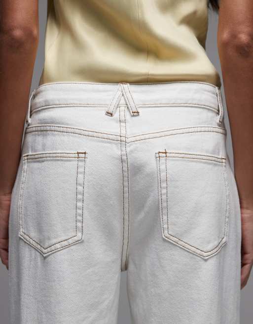 Lioness – Penny – Jeans in Weiß mit asymmetrischer Knopfleiste und Relaxed-Fit, 4 von 5