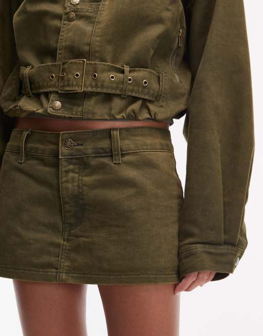 Lioness Rhode cotton blend cargo mini skirt in khaki (part of a set), 3 of 5