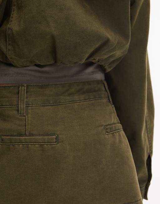 Lioness Rhode cotton blend cargo mini skirt in khaki (part of a set), 5 of 5