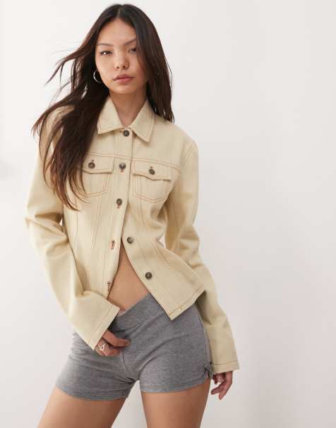 Lioness - Rider - Beige denimjakke med indsyede detaljer - view 1